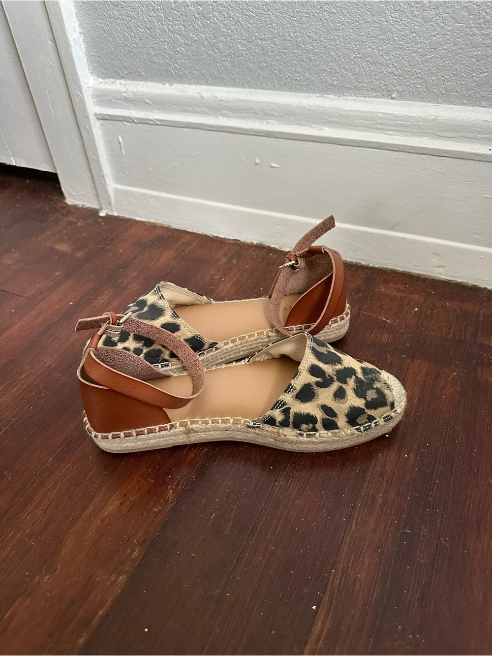 Old Navy Leopard Espadrille Sandals